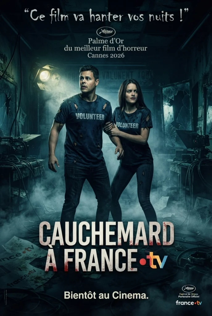 Affiche de film d'horreur personnalisée créée par le photobooth IA